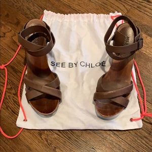 See by Chloe crisscross wedges